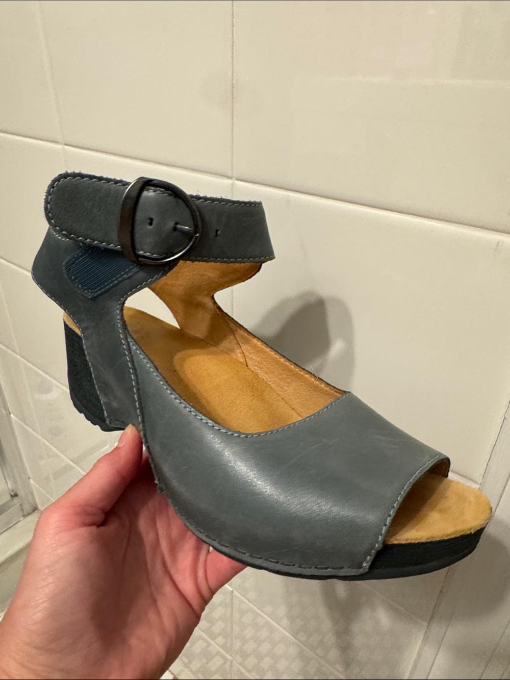 Dansko Women’s Gray blue Open-Toe Ankle Strap Sandals - Picture 5 of 5